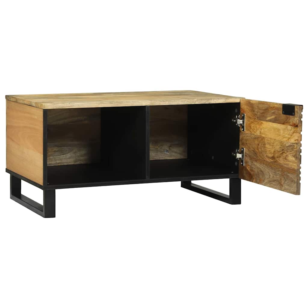 Coffee Table Brown and Black 80 x 50 x 40 cm