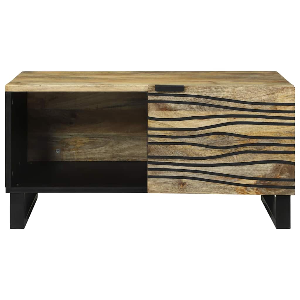 Coffee Table Brown and Black 80 x 50 x 40 cm