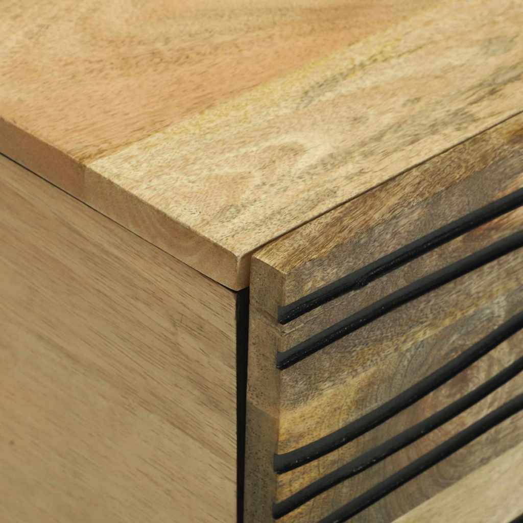 Coffee Table Brown and Black 80 x 50 x 40 cm