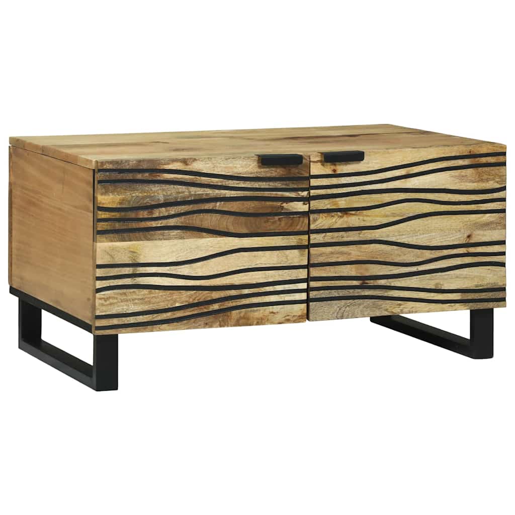 Coffee Table Brown and Black 80 x 50 x 40 cm