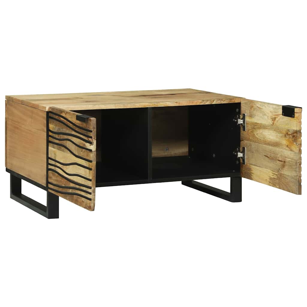Coffee Table Brown and Black 80 x 50 x 40 cm