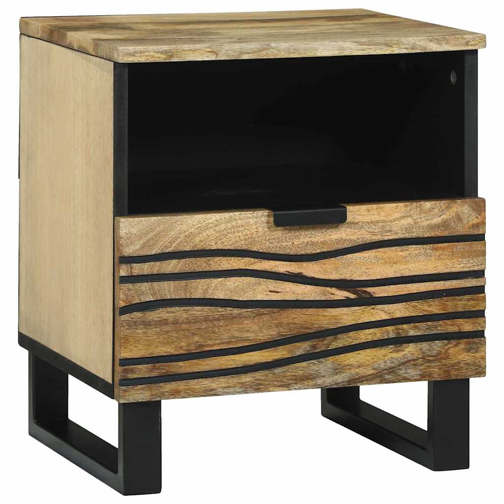 Bedside Cabinet 2 pcs Brown 40 x 33 x 46 cm Solid mango wood