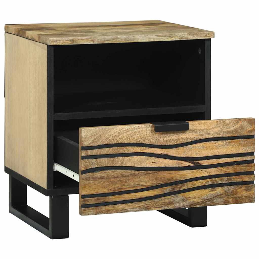 Bedside Cabinet 2 pcs Brown 40 x 33 x 46 cm Solid mango wood