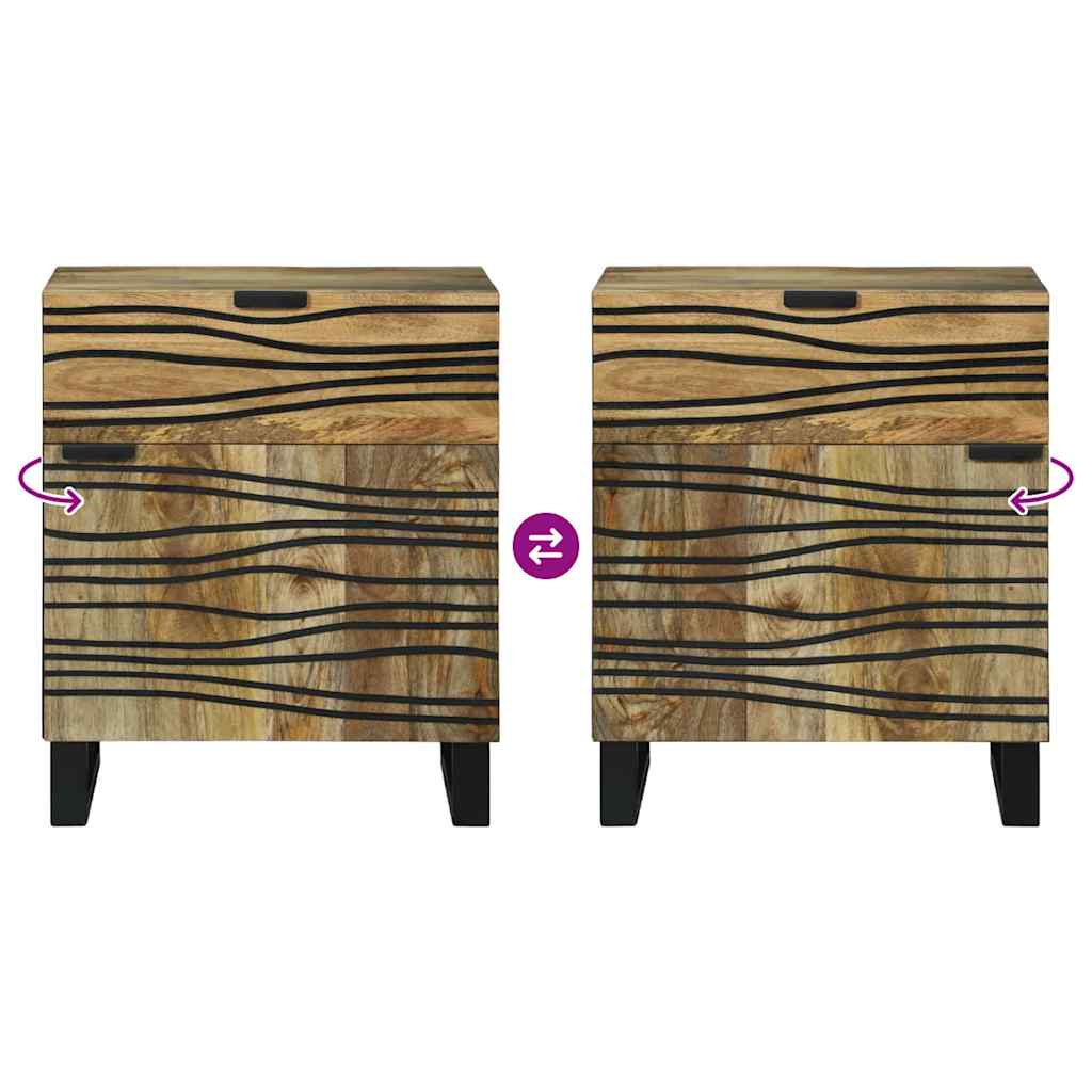 Bedside Cabinet Brown 50 x 33 x 60 cm Solid mango wood