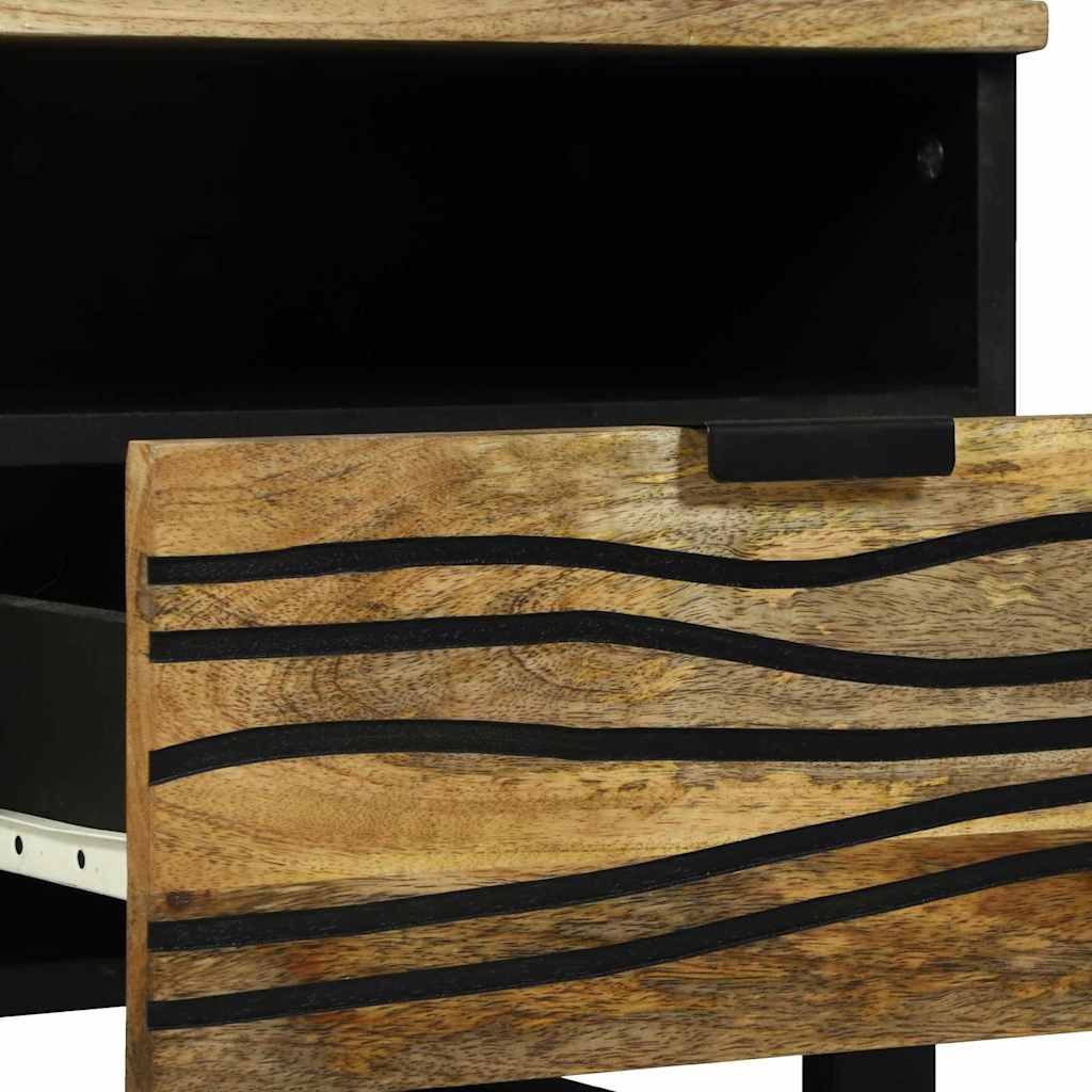 Coffee Table with Drawer Brown and Black 80 x 54 x 40 cm
