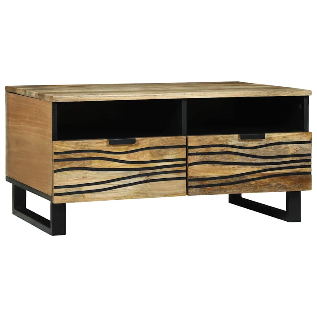 Coffee Table with Drawer Brown and Black 80 x 54 x 40 cm