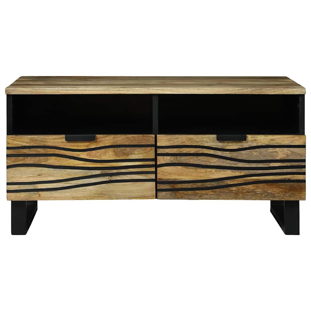 Coffee Table with Drawer Brown and Black 80 x 54 x 40 cm