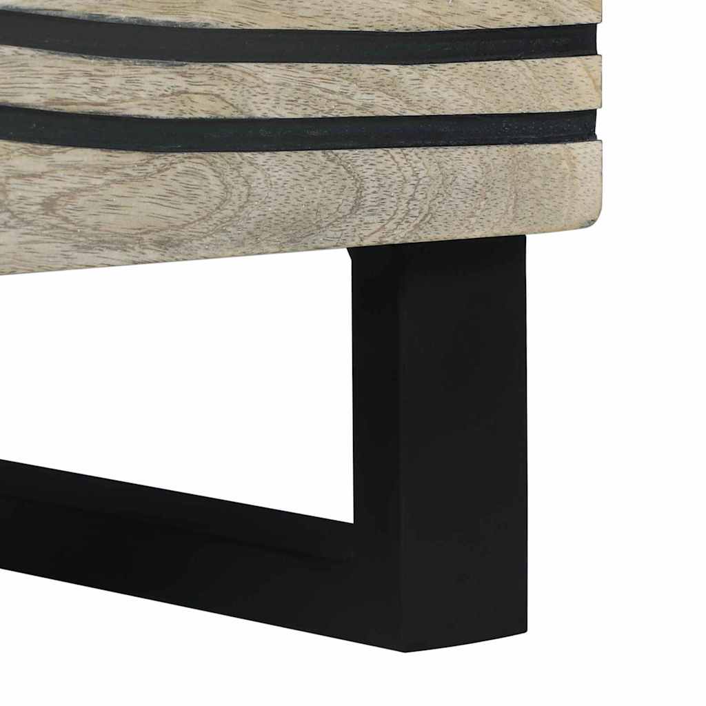 Bedside Tables 2 pcs Natural 40 x 33 x 46 cm Solid mango wood