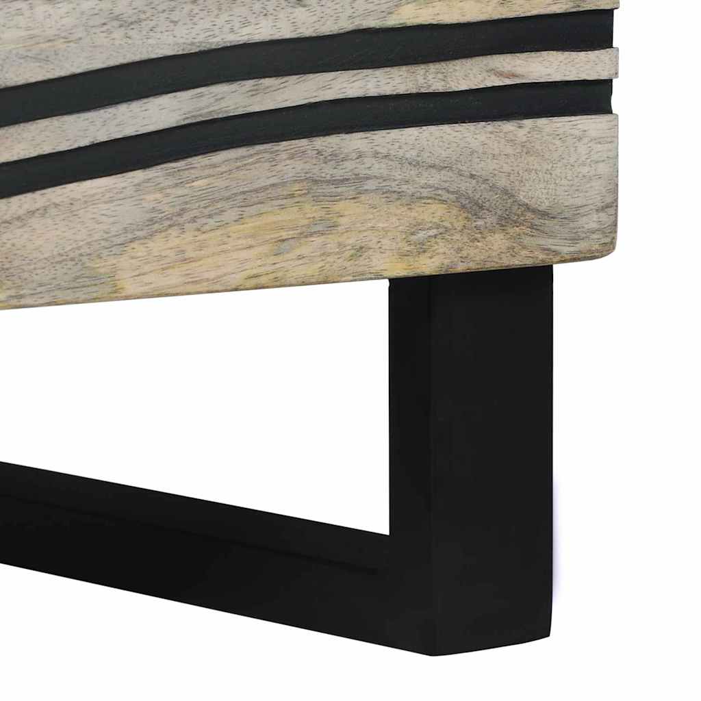 Bedside Cabinet 2 pcs White and black 40 x 33 x 46 cm