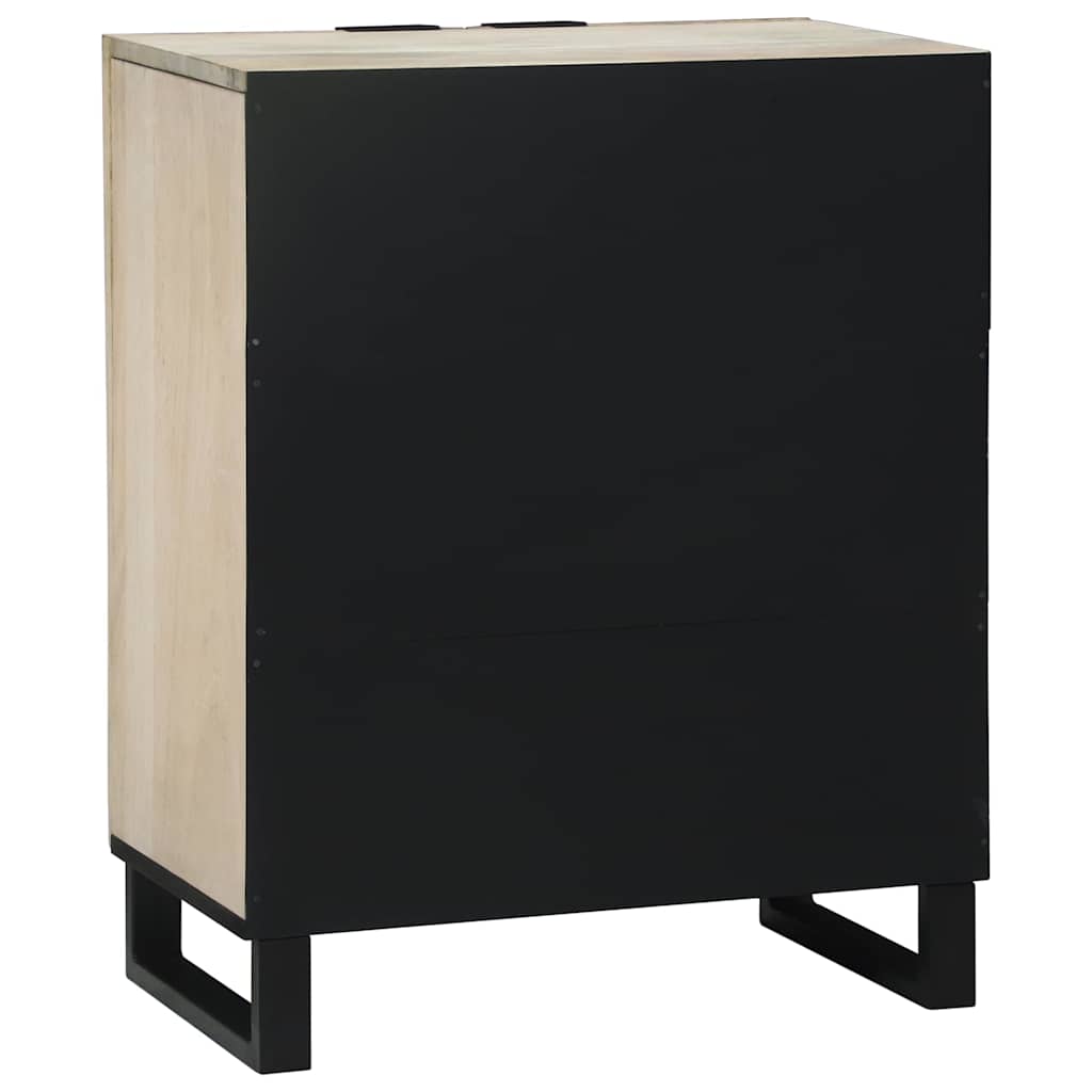 Sideboard White 60 x 33.5 x 75 cm Solid Mango wood