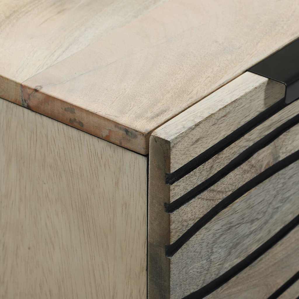 Sideboard with Drawer White 60 x 33.5 x 75 cm Solid Mango wood