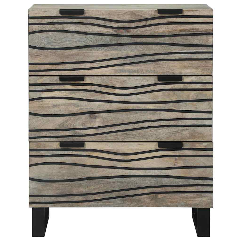 Sideboard with Drawer White 60 x 33.5 x 75 cm Solid Mango wood