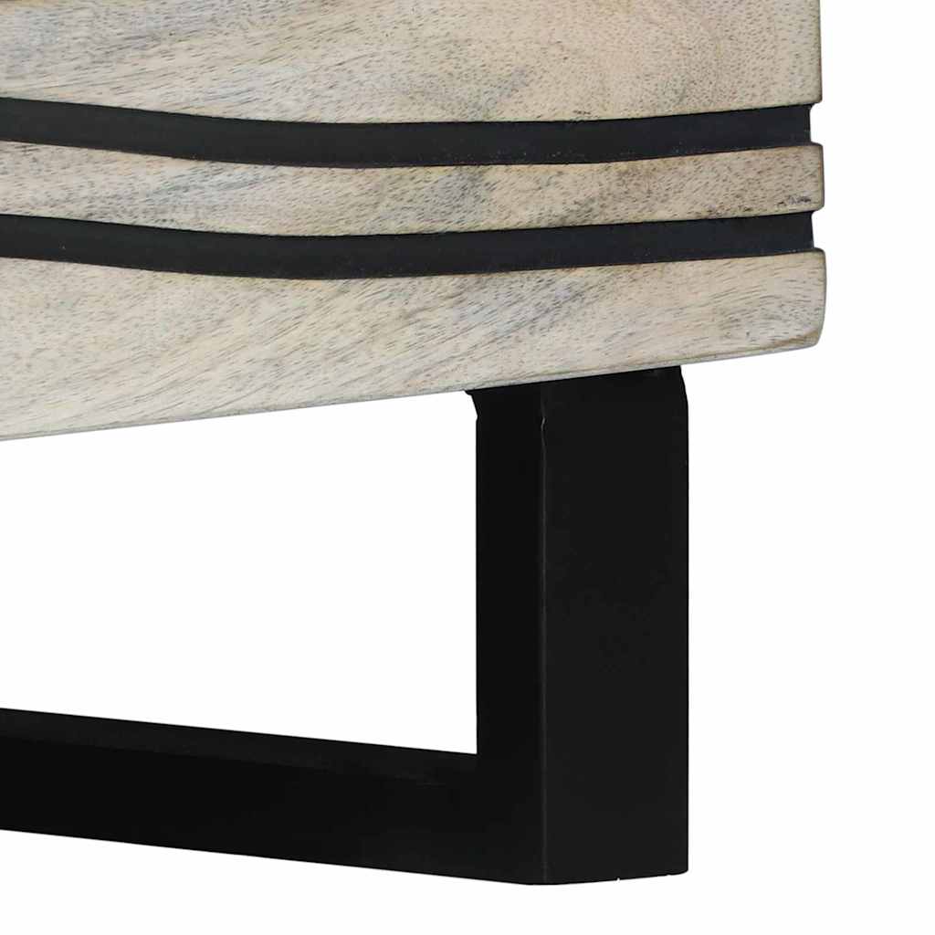 Coffee Table Beige and Black 80 x 50 x 40 cm