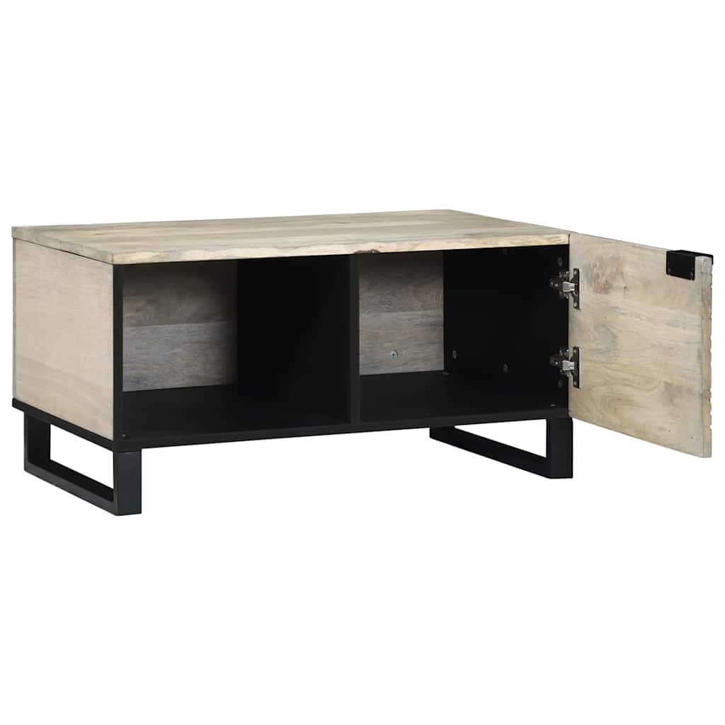 Coffee Table Beige and Black 80 x 50 x 40 cm