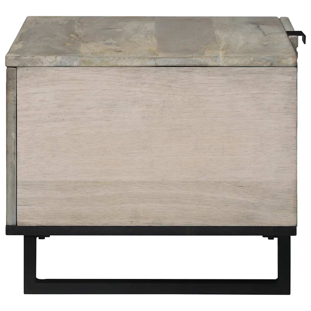 Coffee Table Beige and Black 80 x 50 x 40 cm