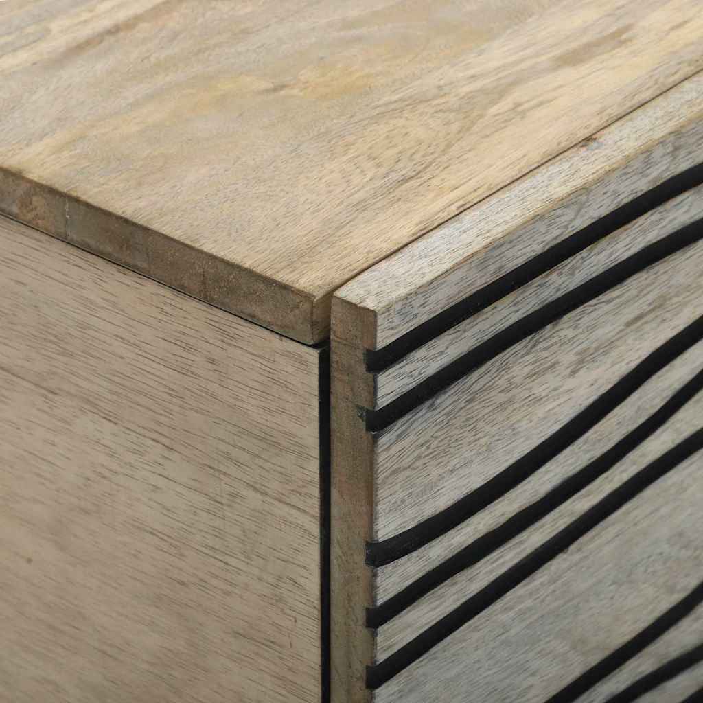 Coffee Table Beige and Black 80 x 50 x 40 cm