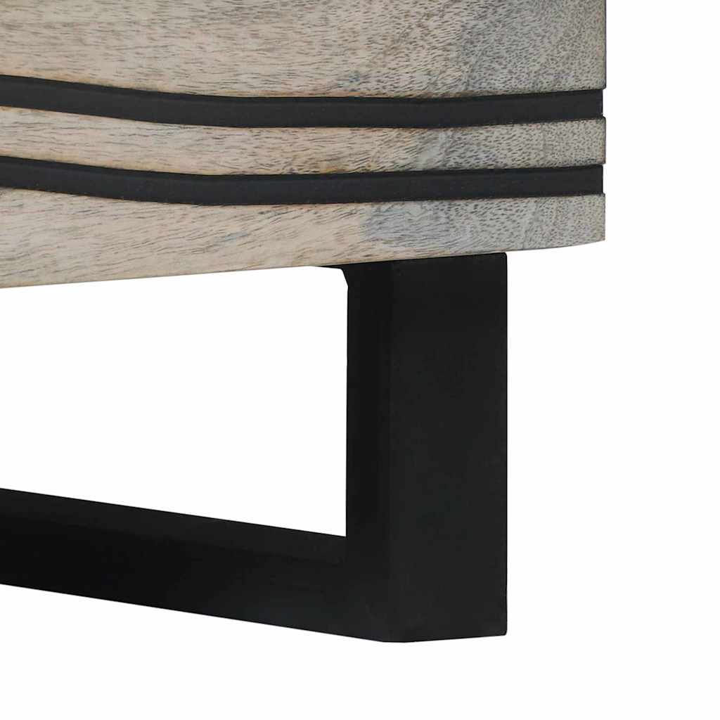 Coffee Table Beige and Black 80 x 50 x 40 cm