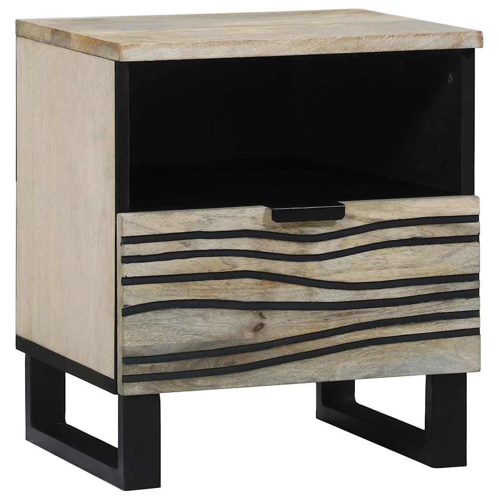 Bedside Cabinet 2 pcs White and black 40 x 33 x 46 cm