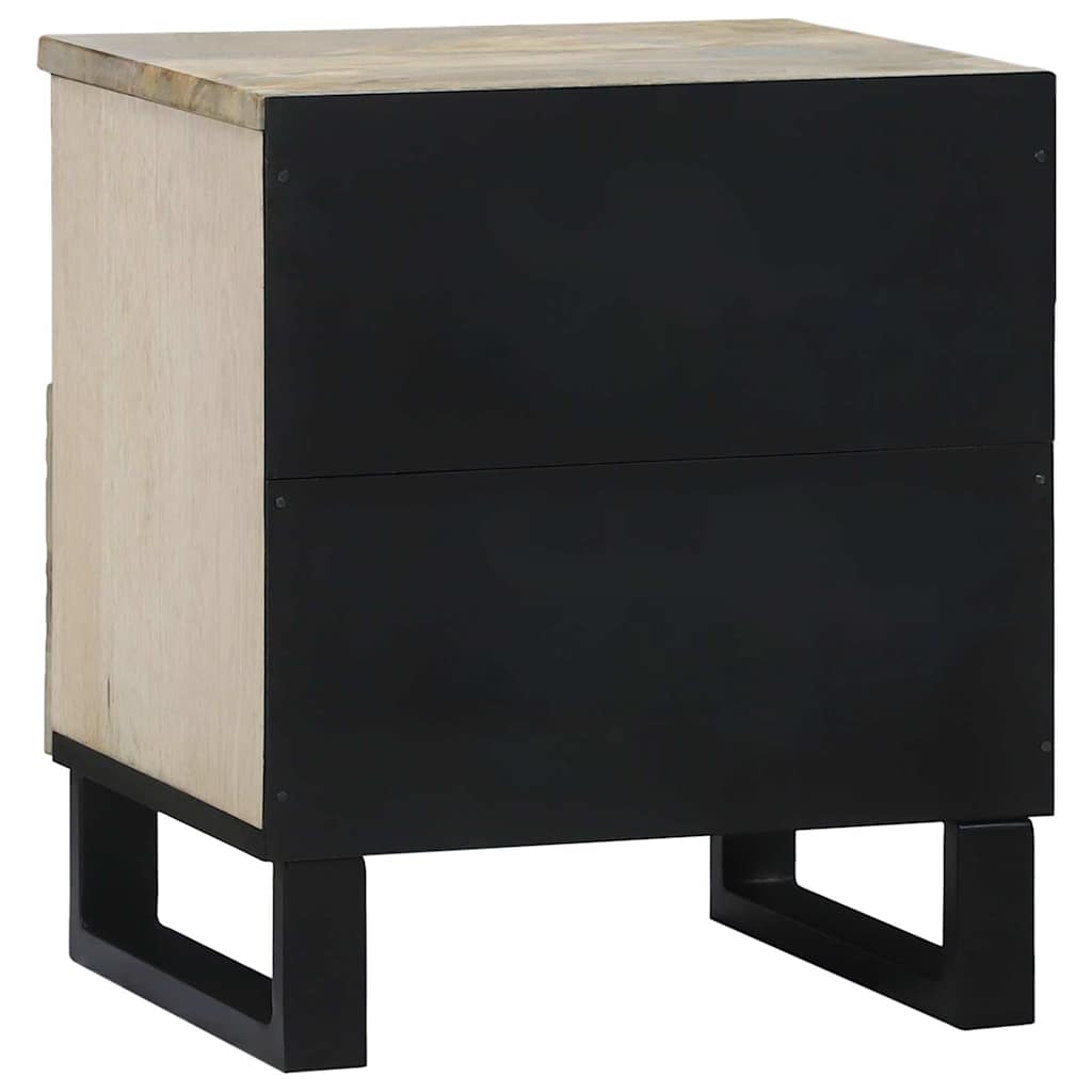 Bedside Cabinet 2 pcs White and black 40 x 33 x 46 cm