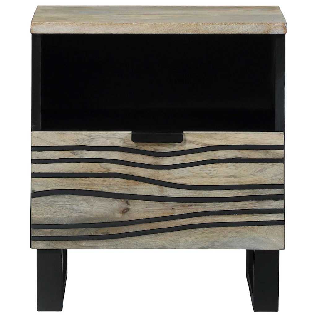 Bedside Cabinet 2 pcs White and black 40 x 33 x 46 cm