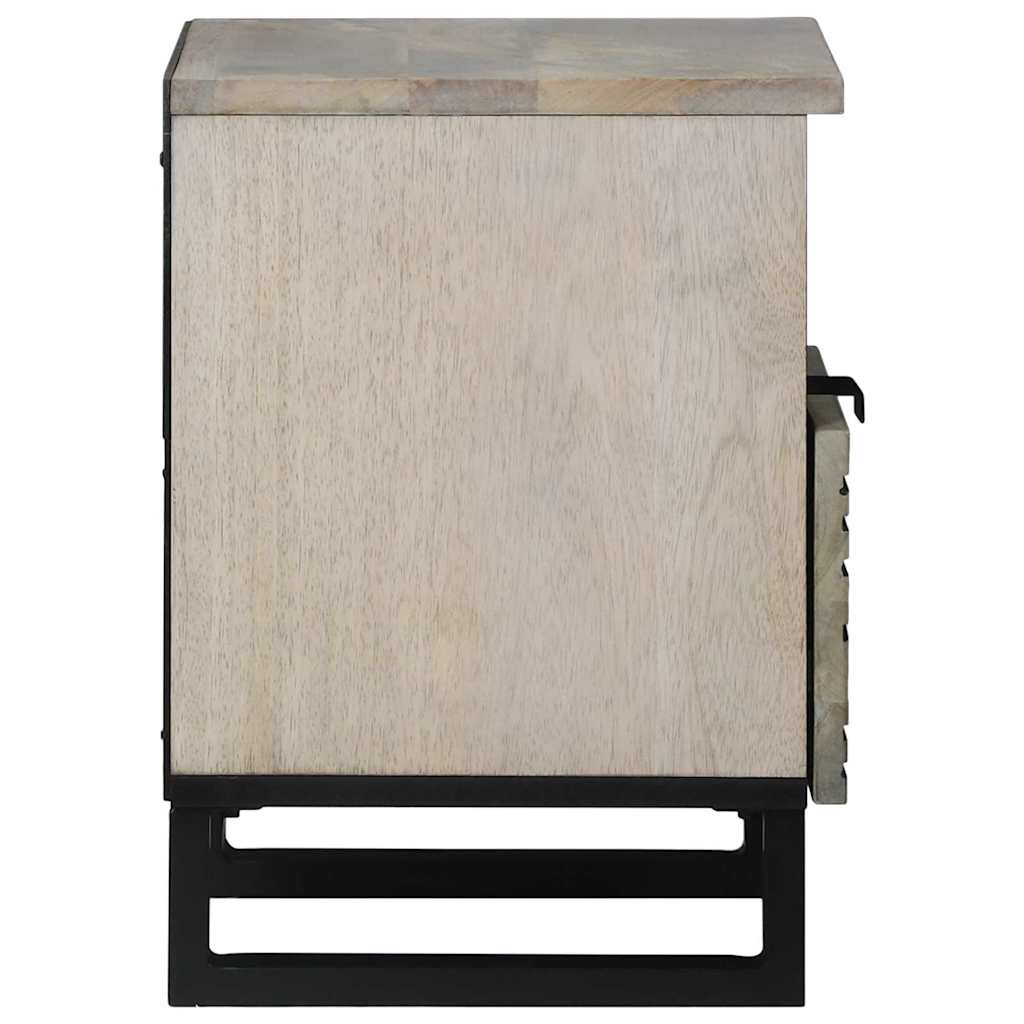 Bedside Cabinet 2 pcs White and black 40 x 33 x 46 cm