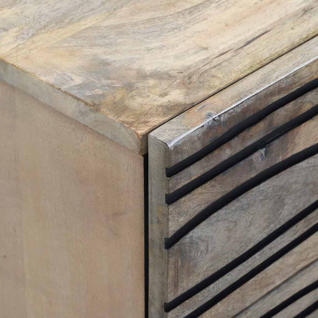 Bedside Cabinet with Drawer White and black 50 x 33 x 60 cm