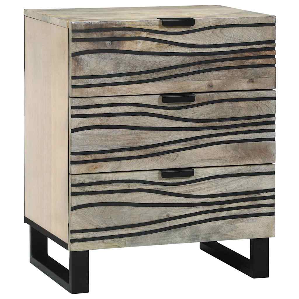 Bedside Cabinet with Drawer White and black 50 x 33 x 60 cm