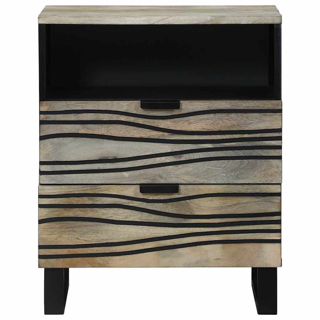 Bedside Cabinet with Drawer White and black 50 x 33 x 60 cm