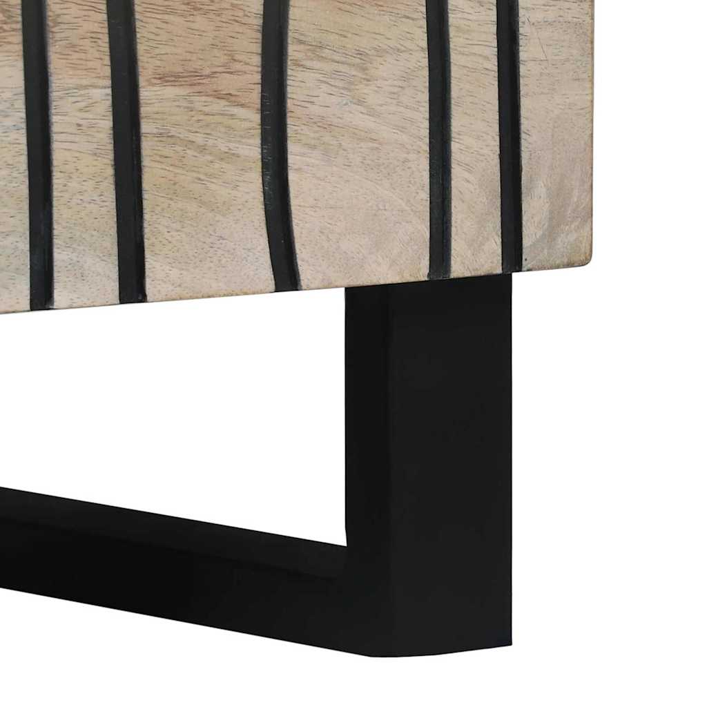 Bedside Cabinet with Drawer White and black 50 x 33 x 60 cm