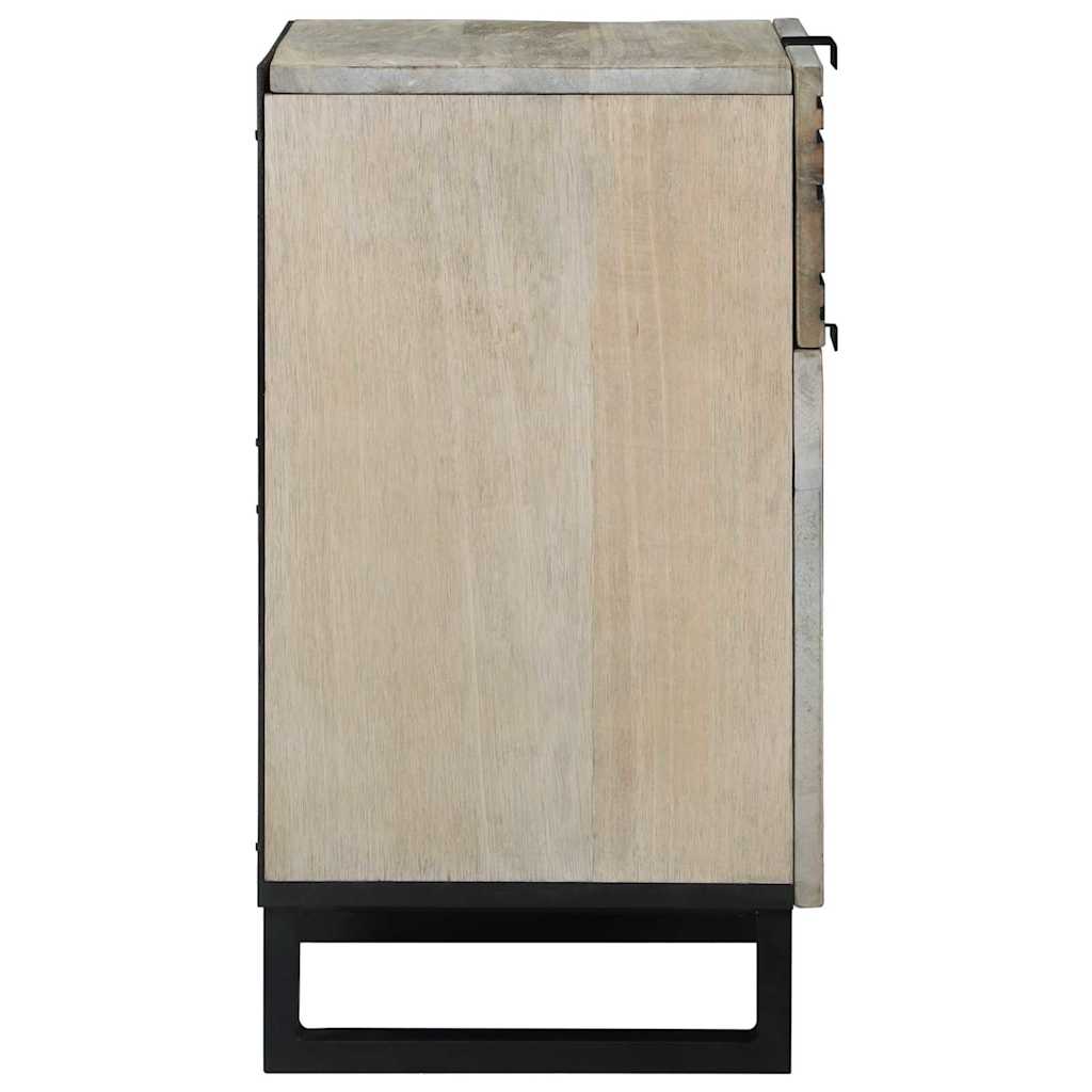 Bedside Cabinet with Drawer White and black 50 x 33 x 60 cm