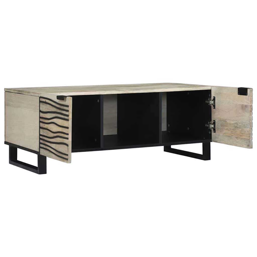Coffee Table Beige and Black 100 x 54 x 40 cm