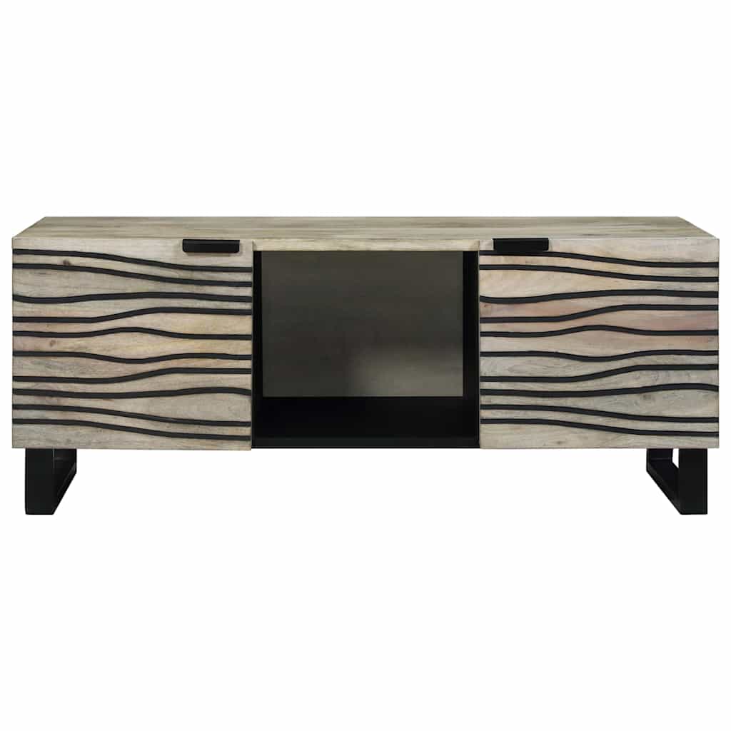 Coffee Table Beige and Black 100 x 54 x 40 cm