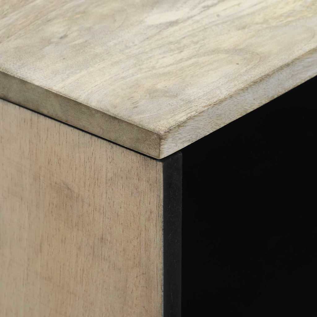 Coffee Table with Drawer Beige and Black 80 x 54 x 40 cm