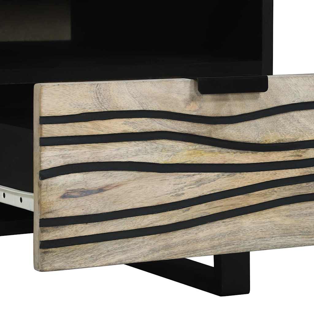 Coffee Table with Drawer Beige and Black 80 x 54 x 40 cm