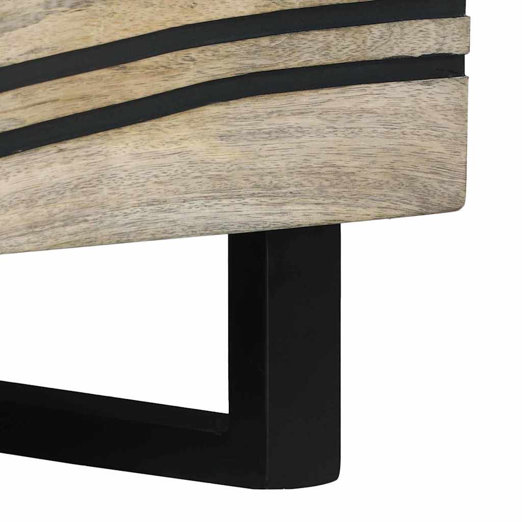 Coffee Table with Drawer Beige and Black 80 x 54 x 40 cm