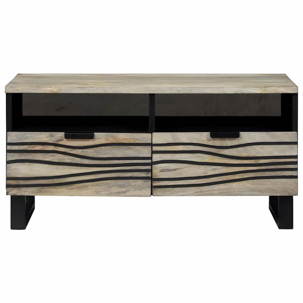 Coffee Table with Drawer Beige and Black 80 x 54 x 40 cm
