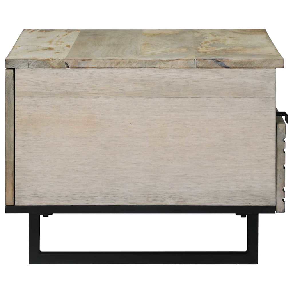 Coffee Table with Drawer Beige and Black 80 x 54 x 40 cm