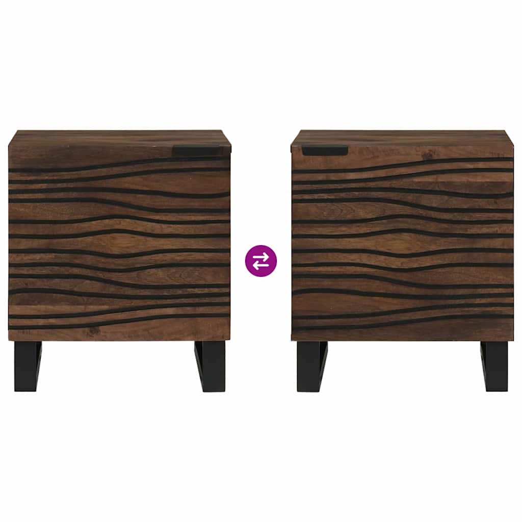 Bedside Cabinet Walnut 40 x 33 x 46 cm Solid mango wood