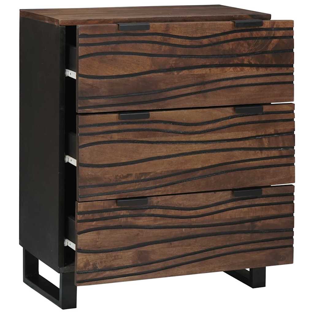 Sideboard with Drawer Brown 60 x 33.5 x 75 cm Solid Mango wood