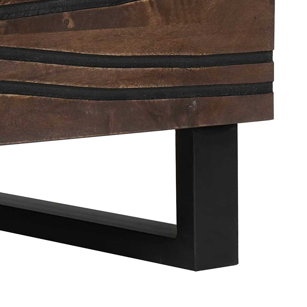 Coffee Table Brown and Black 80 x 50 x 40 cm