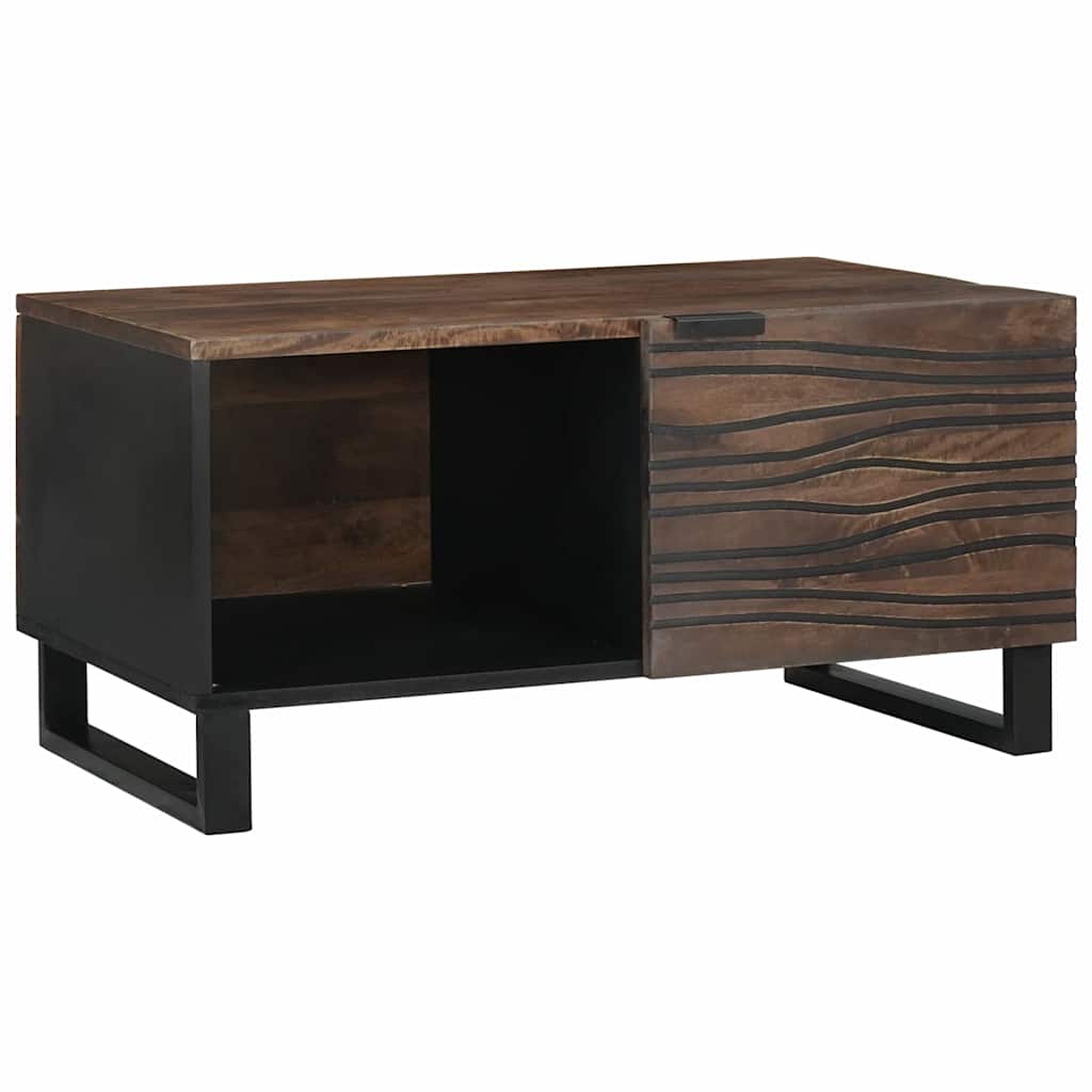 Coffee Table Brown and Black 80 x 50 x 40 cm