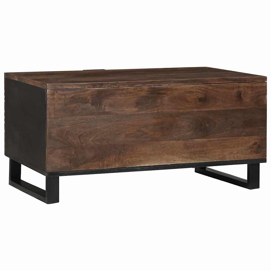 Coffee Table Brown and Black 80 x 50 x 40 cm