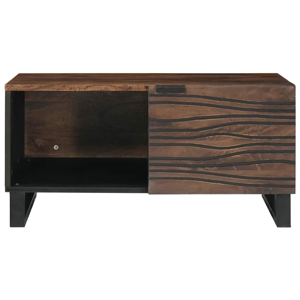Coffee Table Brown and Black 80 x 50 x 40 cm