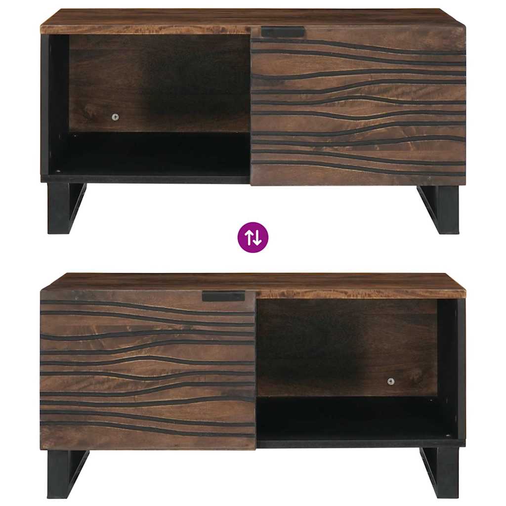 Coffee Table Brown and Black 80 x 50 x 40 cm