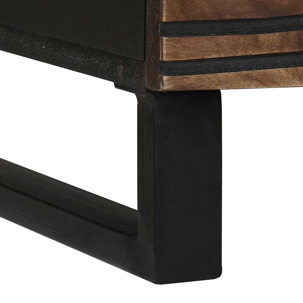 Coffee Table Brown and Black 80 x 50 x 40 cm