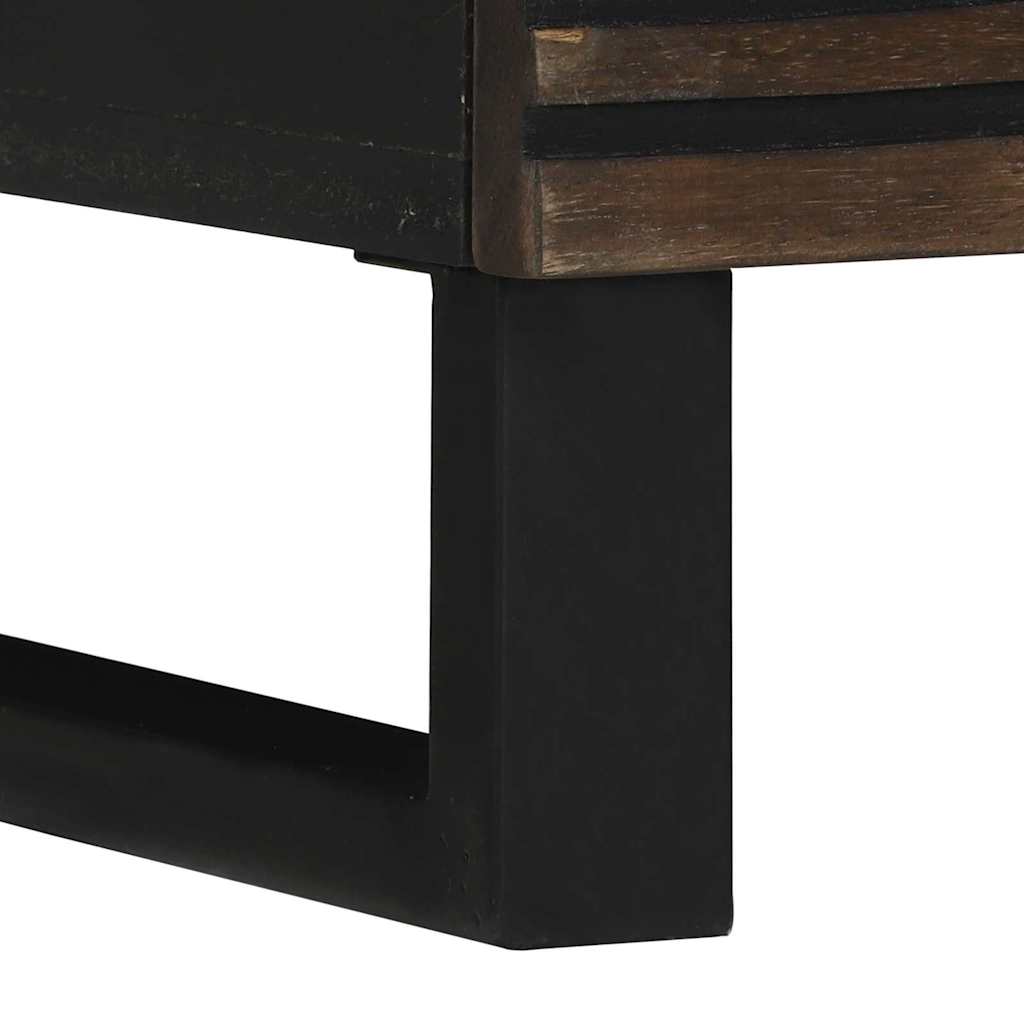 Bedside Cabinet 2 pcs Walnut 40 x 33 x 46 cm Solid mango wood