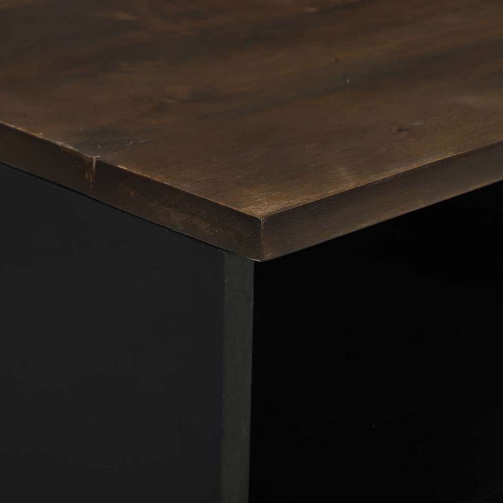 Bedside Cabinet 2 pcs Walnut 40 x 33 x 46 cm Solid mango wood