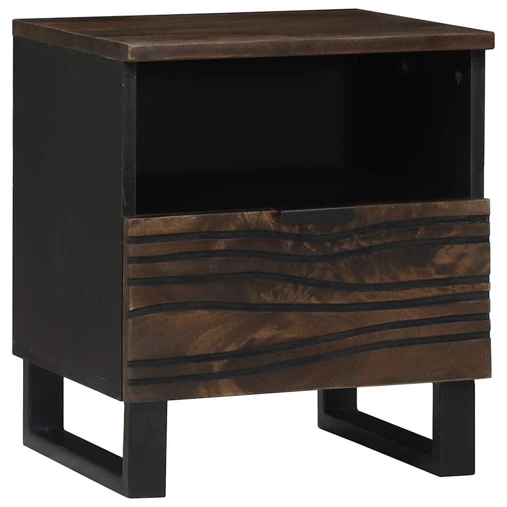 Bedside Cabinet 2 pcs Walnut 40 x 33 x 46 cm Solid mango wood