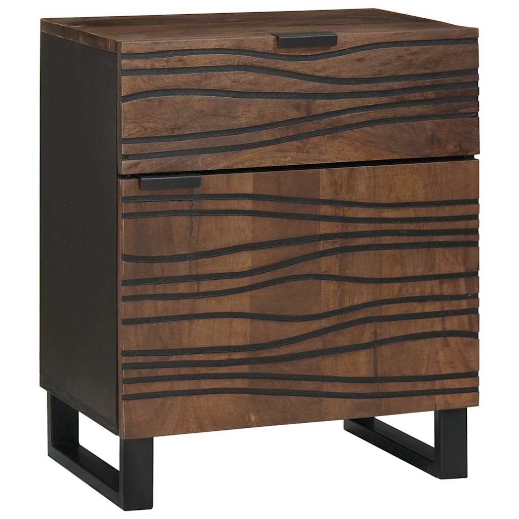 Bedside Cabinet Walnut 50 x 33 x 60 cm Solid mango wood