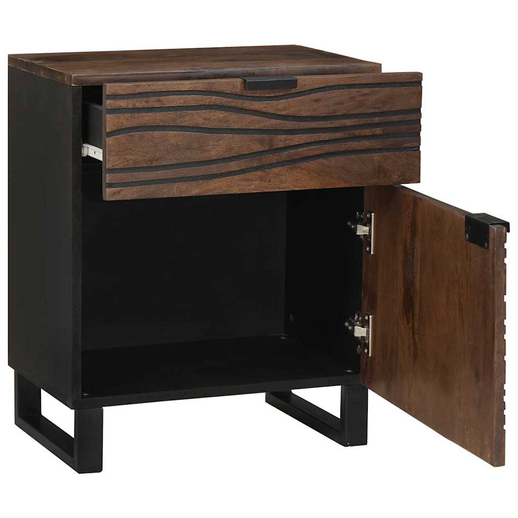 Bedside Cabinet Walnut 50 x 33 x 60 cm Solid mango wood